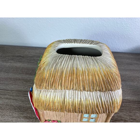 Tiki‎ Hut Tissue Box Cover Multicolor Tropical Floral Decor - Picture 4 of 10